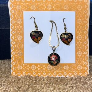 Vintage earrings and necklace set